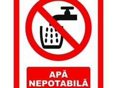 Placuta  pentru apa nepotabila
