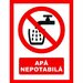 Placuta  pentru apa nepotabila